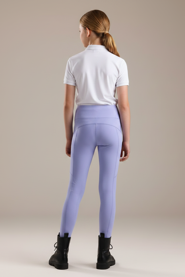 Pantalon Équitation Lilas Enfant Silicone Confortable - Violet Polyester - vue 2