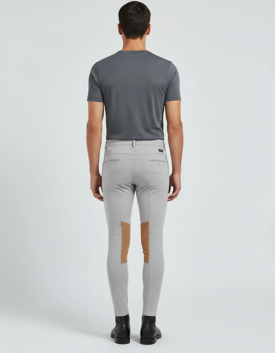 Pantalon Equitation Respirant - Gris Polyester - vue 2