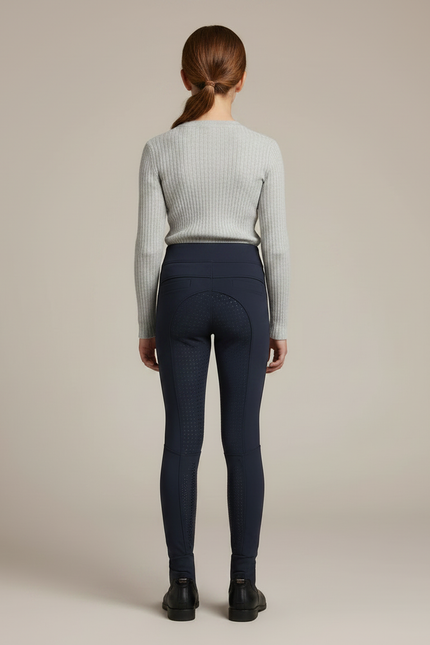 Pantalon Équitation Marine Enfant Silicone Ajusté Hiver - Polyester - vue 2