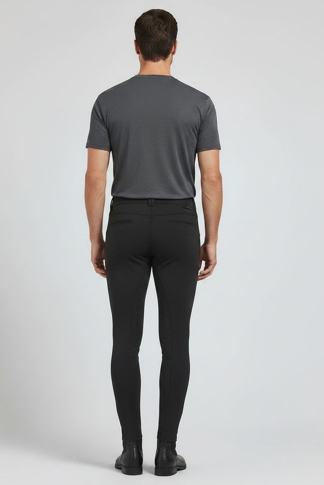 Pantalon Equitation Antidérapant - Noir Polyester - vue 2