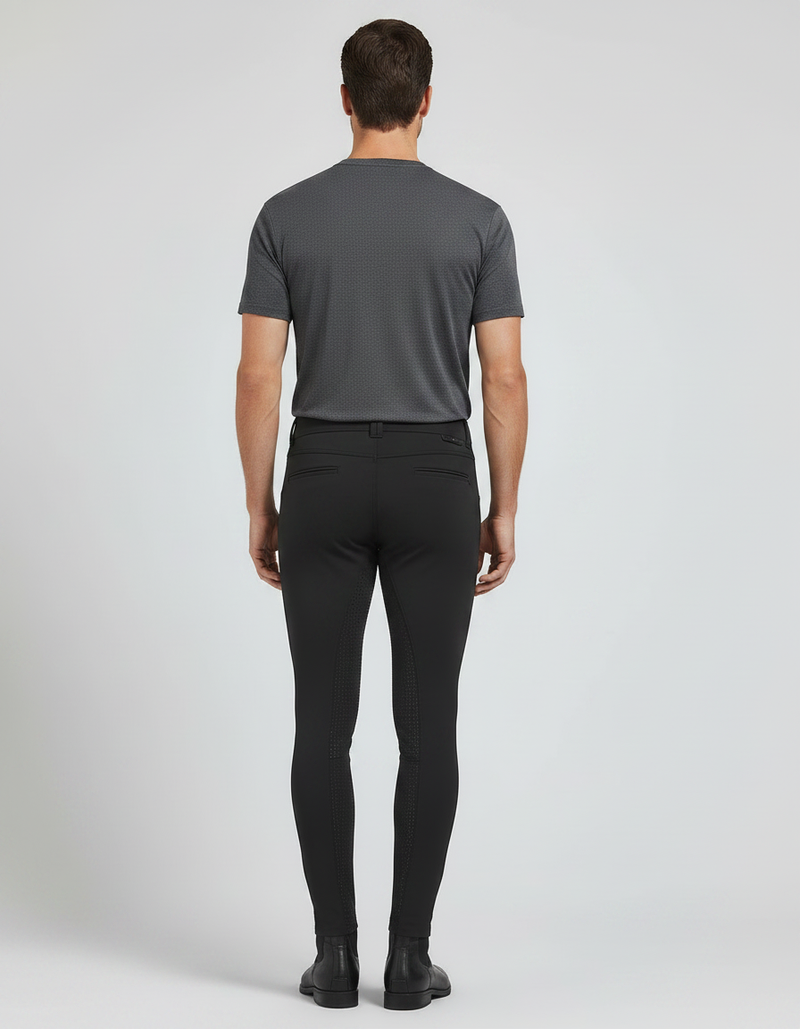 Pantalon Equitation Antidérapant - Noir Polyester - vue 2