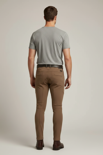 Pantalon Equitation Marron - Polyester - vue 2