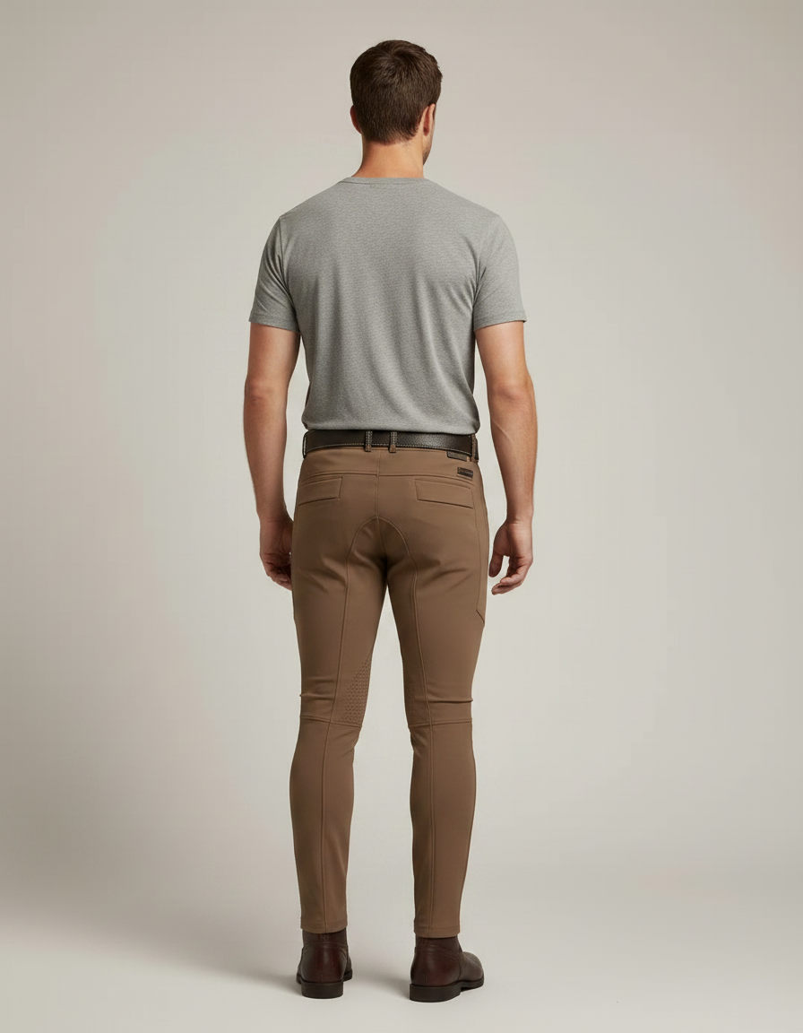 Pantalon Equitation Marron - Polyester - vue 2