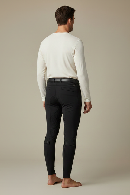 Pantalon Équitation Homme Noir Slim - Polyester - vue 2