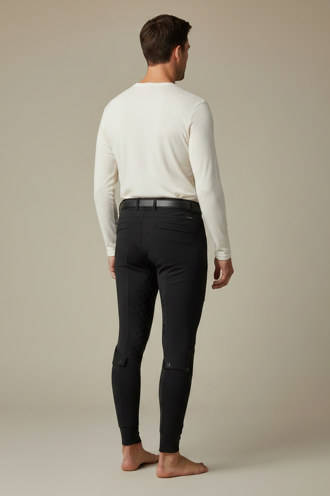 Pantalon Équitation Homme Noir Slim - Polyester - vue 2