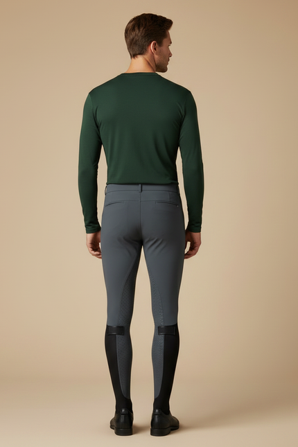 Pantalons Equitation Homme - Gris Polyester - vue 2