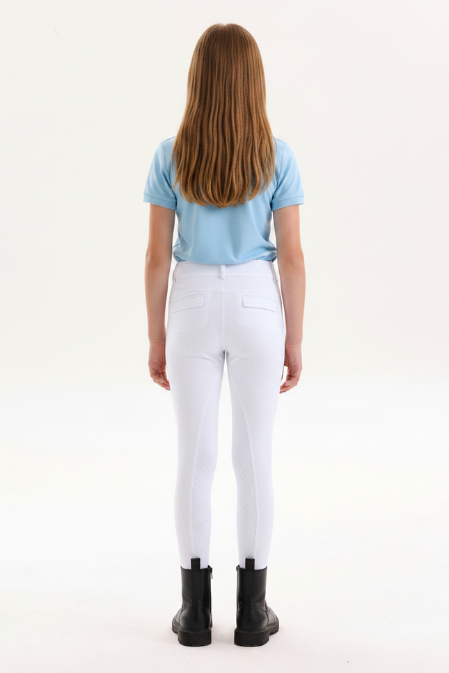 Pantalon Equitation Ete Fille - Blanc Polyester - vue 2