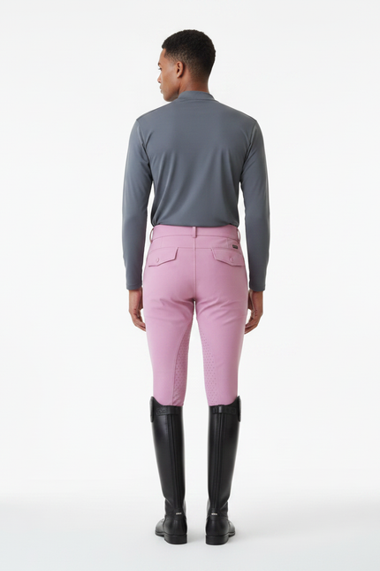 Pantalon Équitation Rose Silicone Ajusté Homme Stretch - Polyester - vue 2