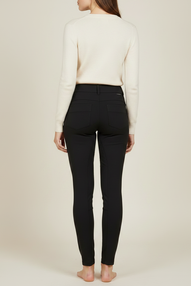 Pantalon Équitation Noir Femme Slim Adhérent Confortable - Polyester - vue 2