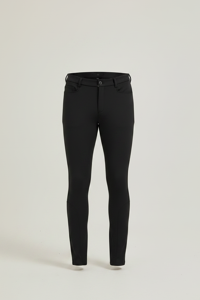 Pantalon Equitation Fond Silicone - Noir Polyester - vue 3