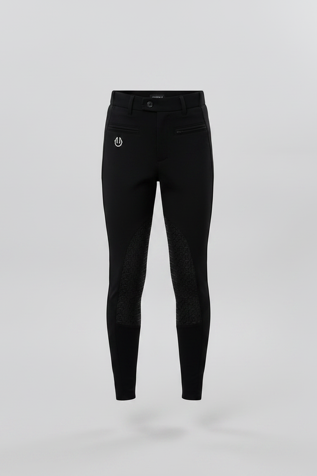 Pantalon Équitation Noir Garçon Silicone Ajusté Confortable - Polyester - vue 3