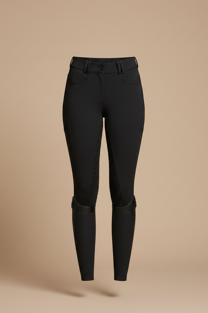 Pantalon Équitation Noir Femme Silicone Confortable Élégant Ajusté - Polyester - vue 3
