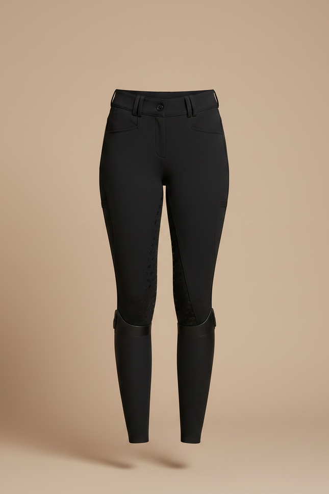 Pantalon Équitation Noir Femme Silicone Confortable Élégant Ajusté - Polyester - vue 3