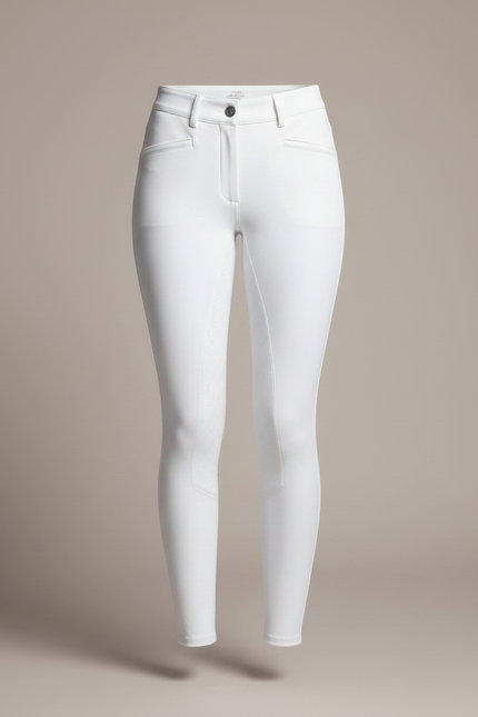 Pantalon Équitation Blanc Silicone Adulte Élégant Confortable - Polyester - vue 3