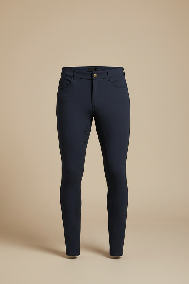 Pantalon Bleu Equitation - Marine Polyester - vue 3