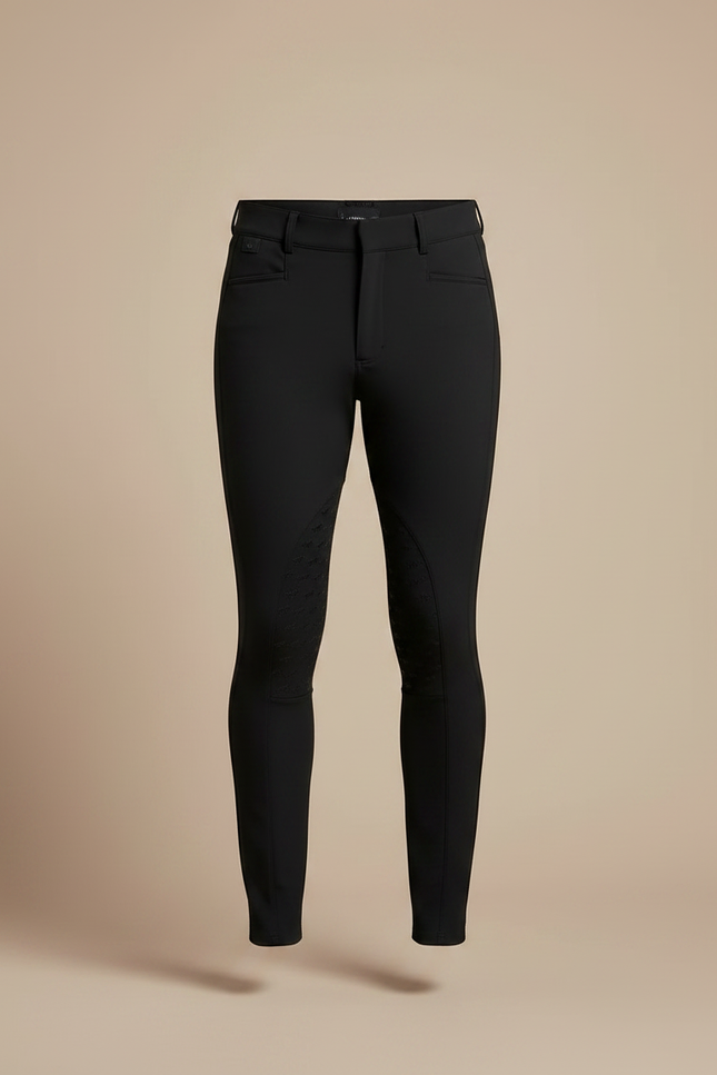 Pantalon Équitation Noir Homme Silicone Stretch Ajusté - Polyester - vue 3