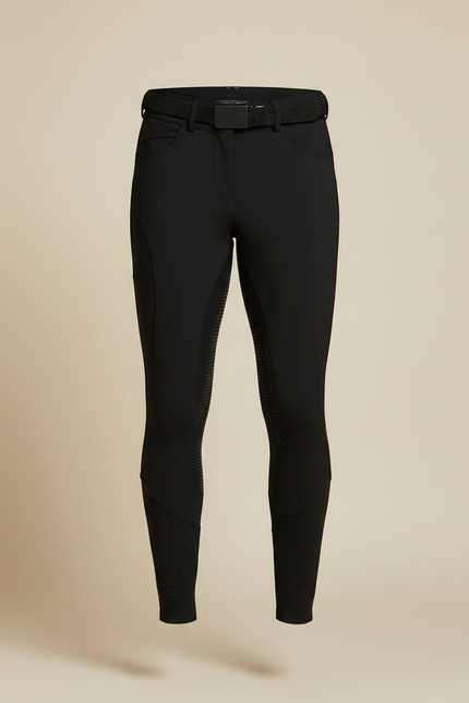 Pantalon Équitation Noir Adhérent Silicone Homme Stretch - Polyester - vue 3