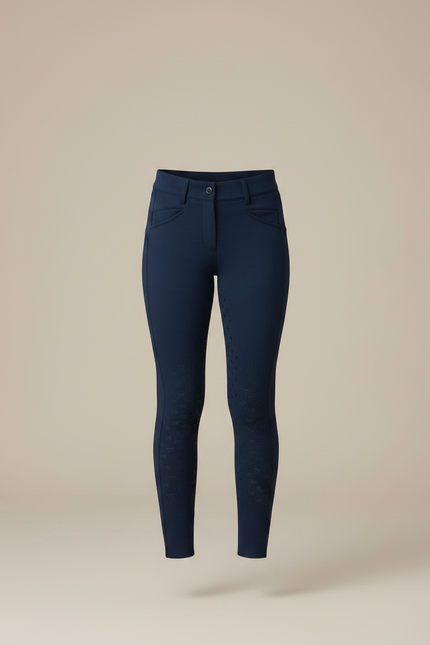 Pantalon Équitation Marine Enfant Ajusté Silicone Élégant - Polyester - vue 3