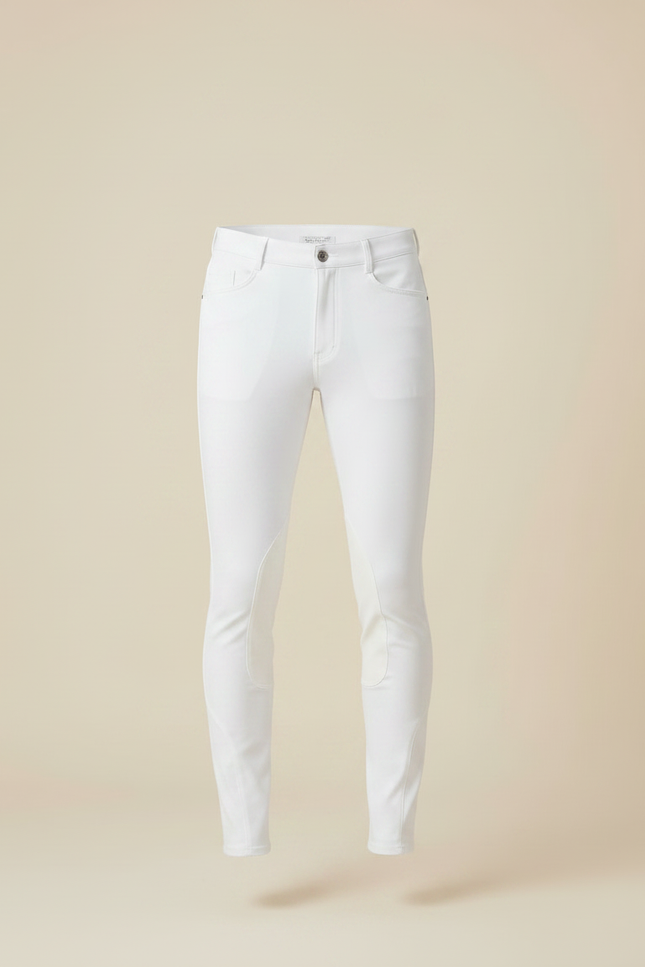 Pantalon Equitation Impermeable Homme - Blanc Polyester - vue 3