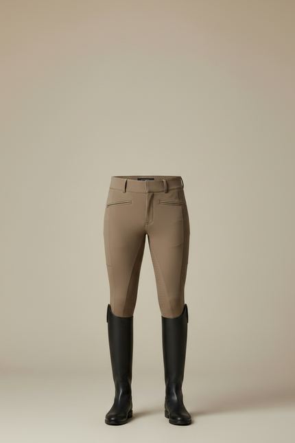Pantalon Équitation Beige Homme Silicone Adhérent Ajusté - Polyester - vue 3