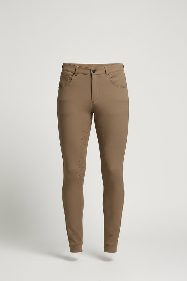 Pantalon Equitation Softshell - Kaki Polyester - vue 3