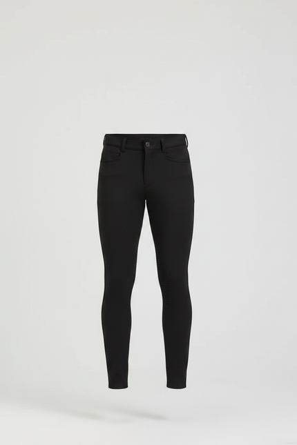 Pantalon Équitation Noir Homme Silicone Ajusté Stretch - Polyester - vue 3