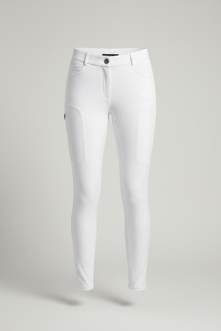 Pantalon Equitation Blanc Femme - Polyester - vue 3