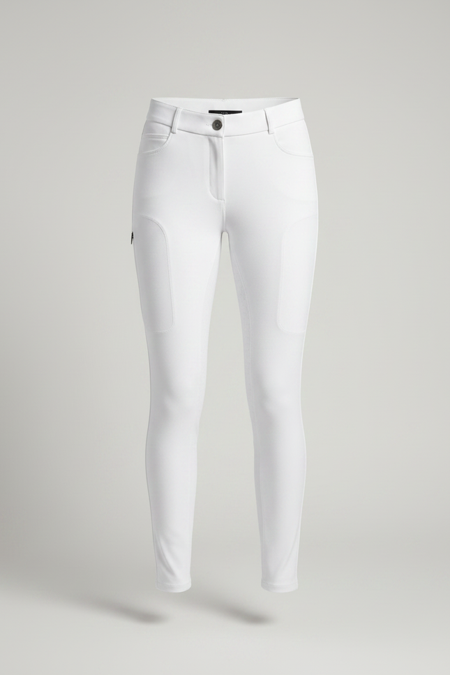 Pantalon Equitation Blanc Femme - Polyester - vue 3