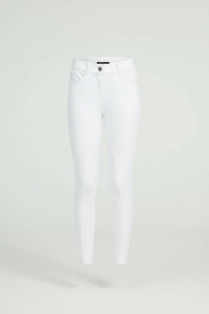 Pantalon Équitation Blanc Silicone Enfant Stretch Ajusté - Polyester - vue 3