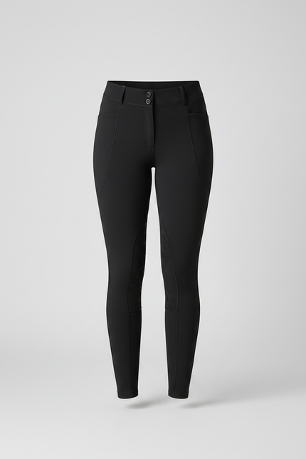 Pantalon Équitation Noir Femme Slim Confortable Élastique - Polyester - vue 3