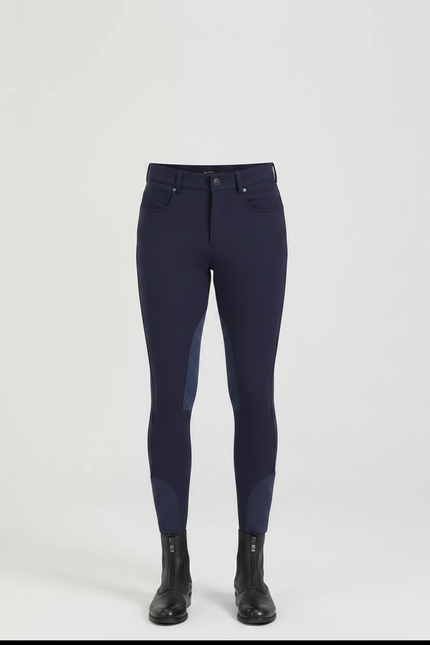 Pantalon Équitation Marine Adhérent Stretch Homme - Polyester - vue 3
