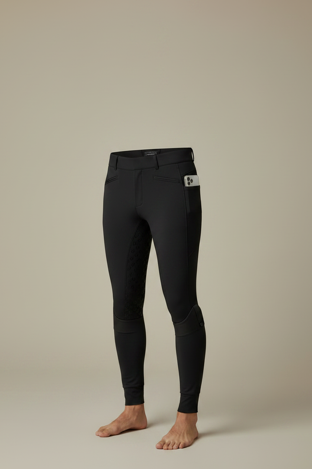 Pantalon Équitation Homme Noir Slim - Polyester - vue 3