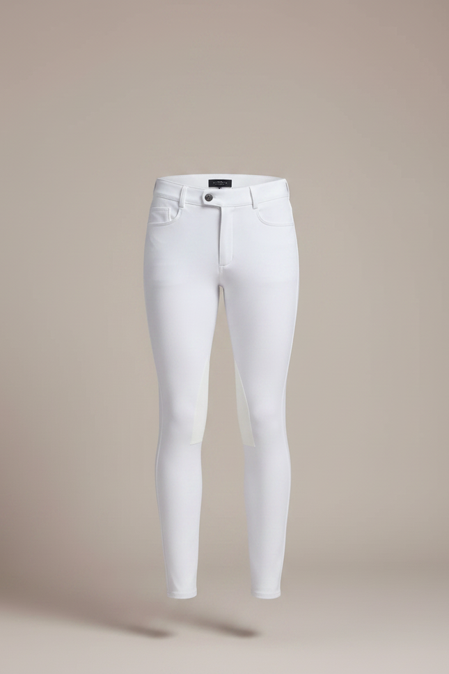 Pantalon Blanc Concours Equitation - Polyester - vue 3