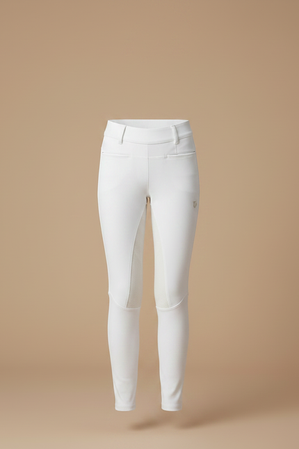 Pantalon Équitation Blanc Enfant Silicone Stretch Confortable - Polyester - vue 3