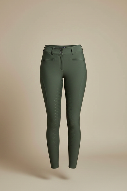 Pantalon Vert Equitation - Kaki Polyester - vue 3