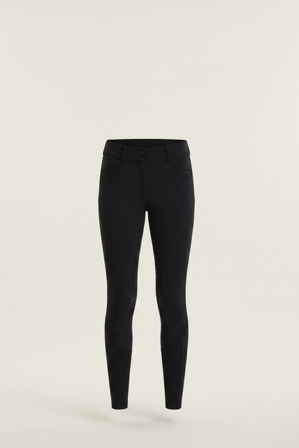 Pantalon Équitation Noir Enfant Silicone Maille Confortable - vue 3