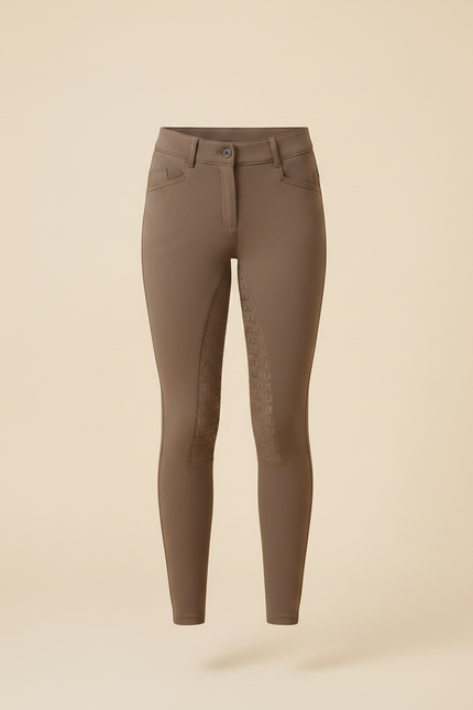 Pantalon Équitation Marron Enfant Silicone Ajusté - Polyester - vue 3