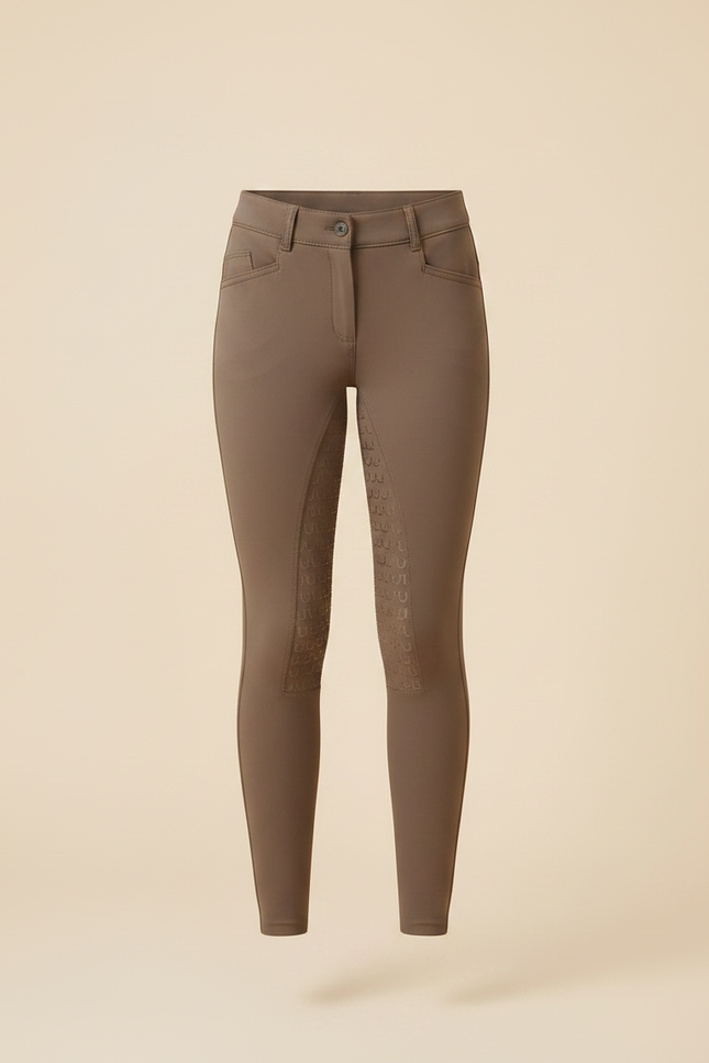 Pantalon Équitation Marron Enfant Silicone Ajusté - Polyester - vue 3