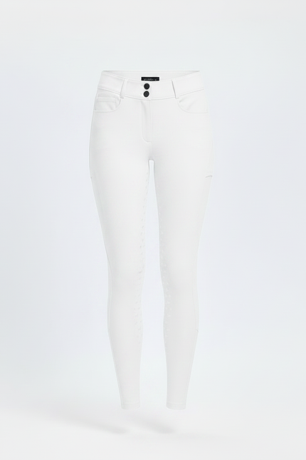 Pantalon Équitation Blanc Femme Silicone Adulte Confortable - Polyester - vue 3