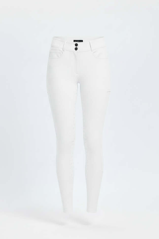 Pantalon Équitation Blanc Femme Silicone Adulte Confortable - Polyester - vue 3