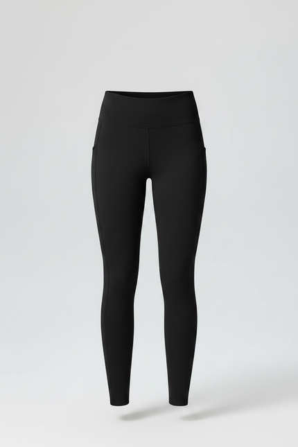 Pantalon Équitation Noir Femme Taille Haute Ajusté - Polyester - vue 3