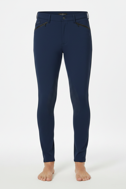 Pantalon Equitation Bleu - Marine Polyester - vue 3