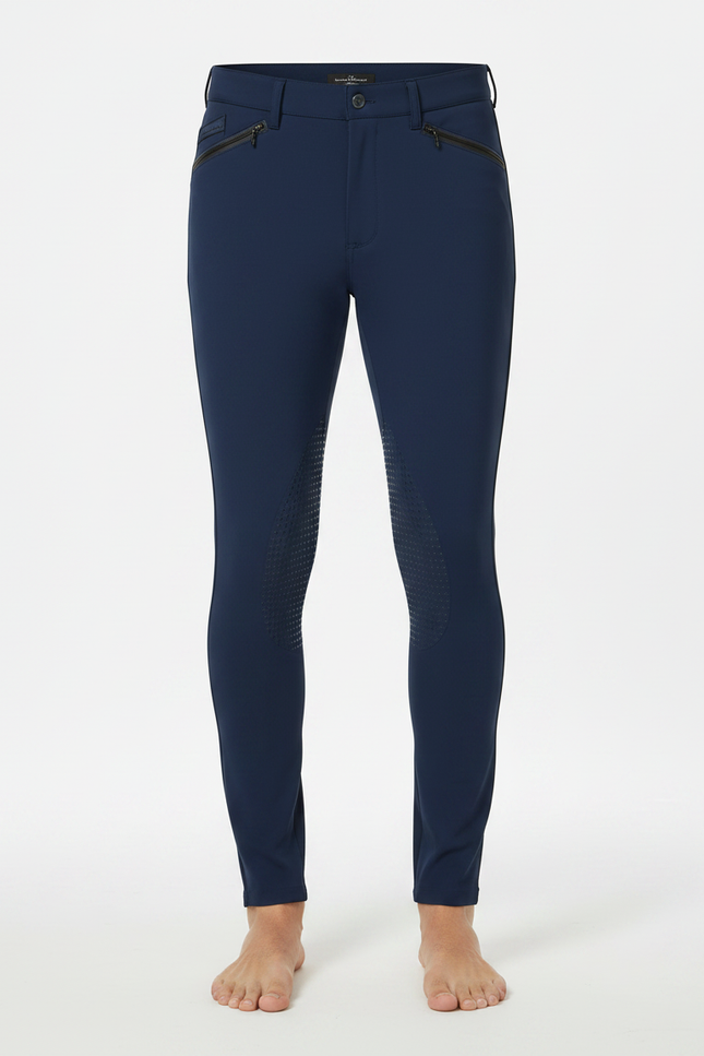 Pantalon Equitation Bleu - Marine Polyester - vue 3