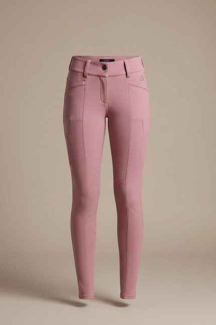 Pantalon Équitation Rose Fille Silicone Coupe Ajustée - Polyester - vue 3