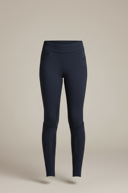 Pantalon Équitation Marine Enfant Silicone Ajusté Hiver - Polyester - vue 3