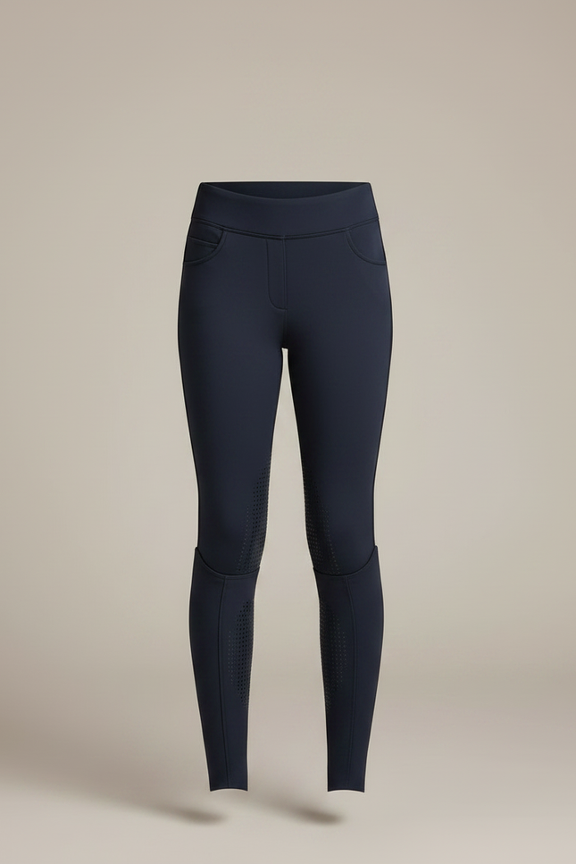 Pantalon Équitation Marine Enfant Silicone Ajusté Hiver - Polyester - vue 3