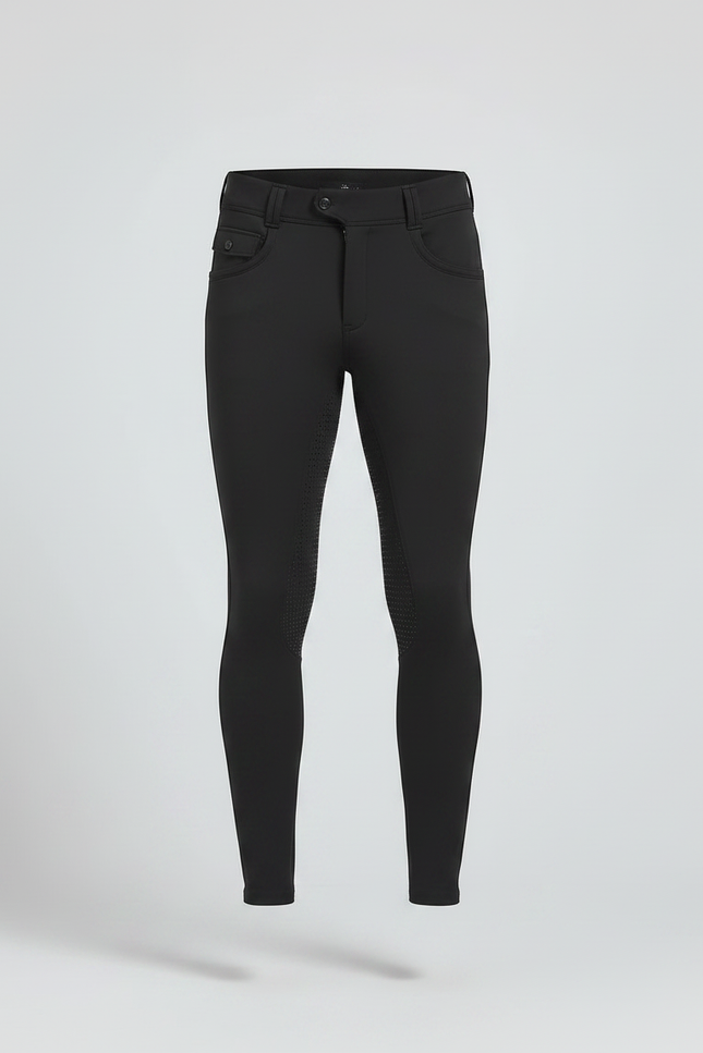 Pantalon Equitation Antidérapant - Noir Polyester - vue 3