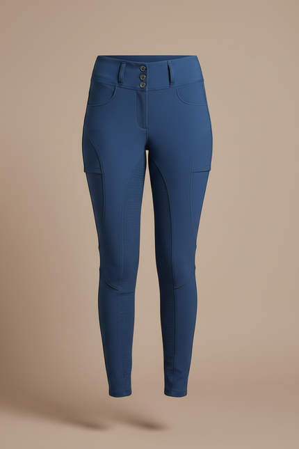 Pantalon Equitation Chaud - Bleu Polyester - vue 3