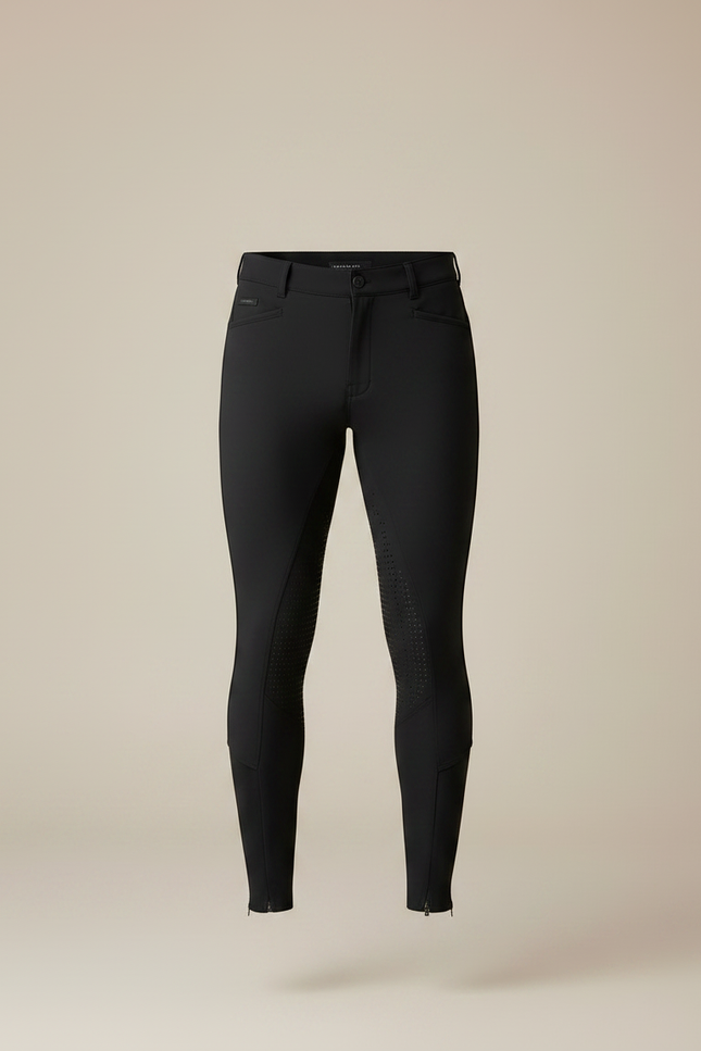 Pantalon Équitation Noir Homme Silicone Ajusté Confortable - Polyester - vue 3