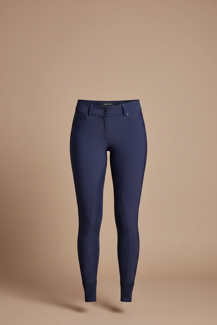 Pantalon Équitation Bleu Marine Silicone Femme Ajusté - Polyester - vue 3
